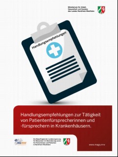 Vorschaubild Vorschaubild 1: Handlungsempfehlungen zur Tätigkeit von Patientenfürsprecherinnen und -fürsprechern in Krankenhäusern.
