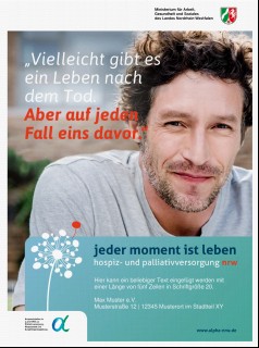 Vorschaubild 1: Plakat "Vielleicht gibt es ein Leben nach dem Tod"