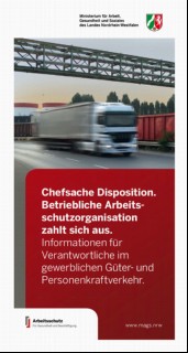 Vorschaubild 1: Chefsache Disposition. Betriebliche Arbeitsschutzorganisation zahlt sich aus.